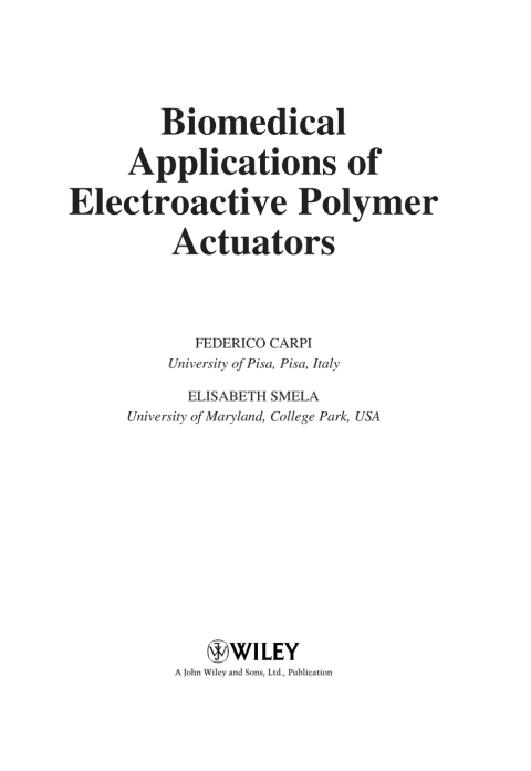 Cover image for book Biomedical Applications of Electroactive Polymer Actuators