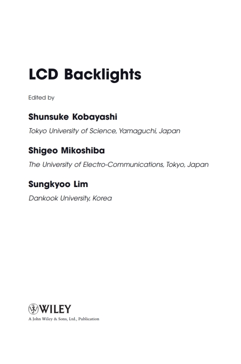 Cover image for book LCD Backlights