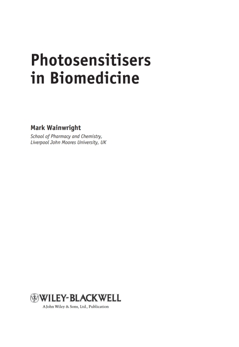 Cover image for book Photosensitisers in Biomedicine