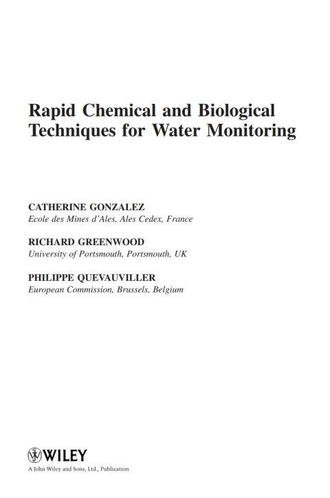 Cover image for book Rapid Chemical and Biological Techniques for Water Monitoring