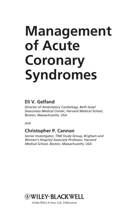 Cover image for book Management of Acute Coronary Syndromes