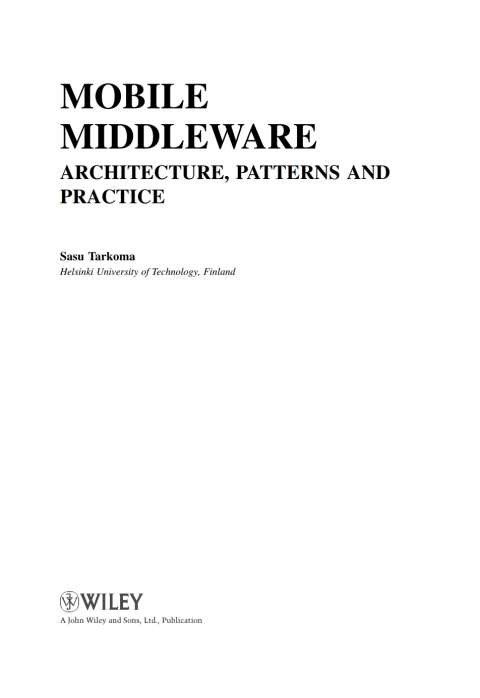 Cover image for book Mobile Middleware