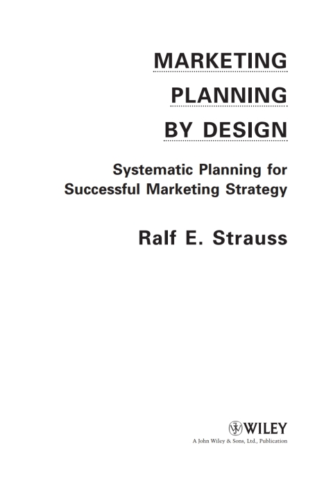 Cover image for book Marketing Planning by Design