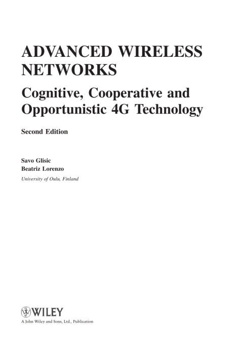Cover image for book Advanced Wireless Networks