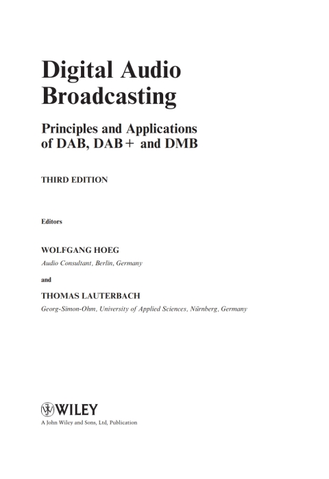 Cover image for book Digital Audio Broadcasting: Principles and Applications of DAB, DAB + and DMB