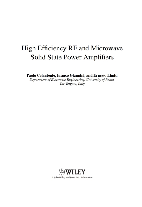 Cover image for book High Efficiency RF and Microwave Solid State Power Amplifiers