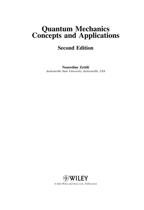 Cover image for book Quantum Mechanics: Concepts and Applications, 2nd Edition