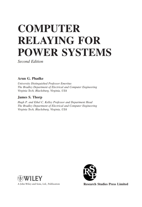 Cover image for book Computer Relaying for Power Systems
