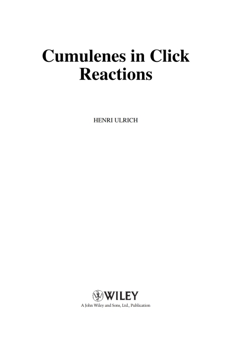 Cover image for book Cumulenes in Click Reactions