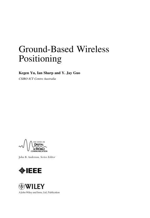 Cover image for book Ground-Based Wireless Positioning