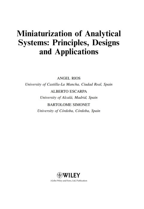 Miniaturization of Analytical Systems 