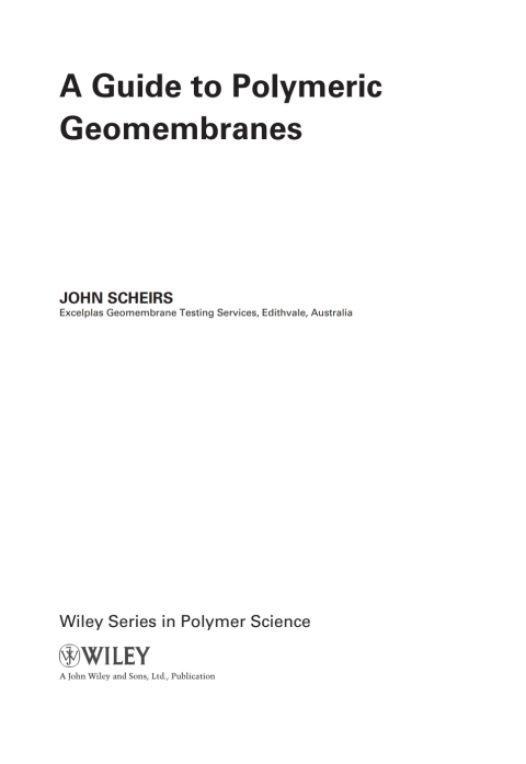 Cover image for book A Guide to Polymeric Geomembranes