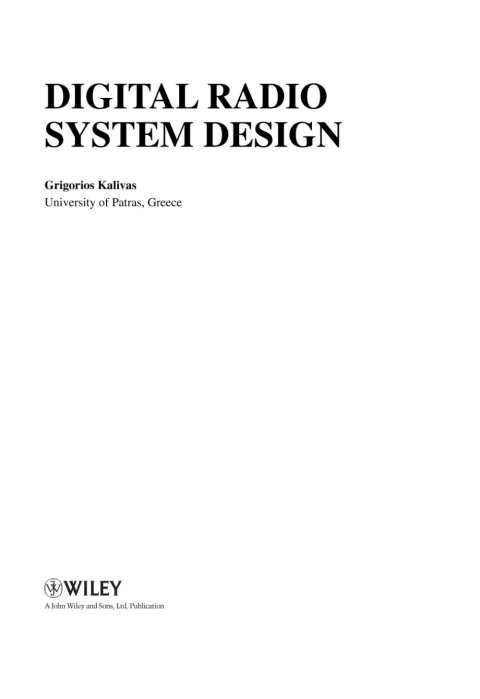 Cover image for book Digital Radio System Design
