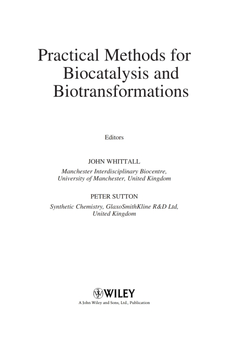 Cover image for book Practical Methods for Biocatalysis and Biotransformations