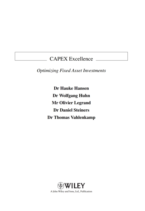 Cover image for book CAPEX Excellence