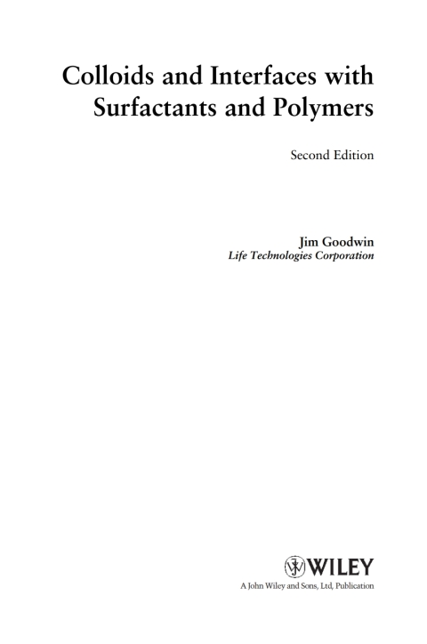 Cover image for book Colloids and Interfaces with Surfactants and Polymers
