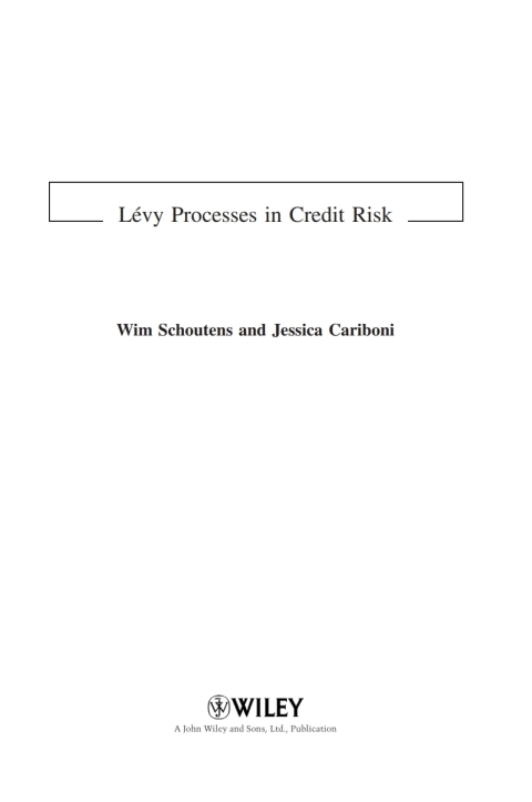 Cover image for book Levy Processes in Credit Risk