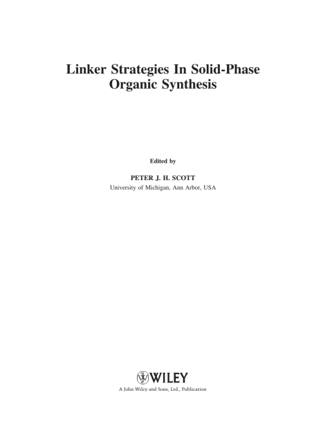 Cover image for book Linker Strategies in Solid-Phase Organic Synthesis