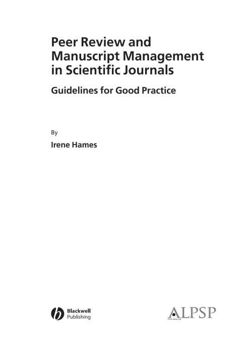 Cover image for book Peer Review and Manuscript Management in Scientific Journals