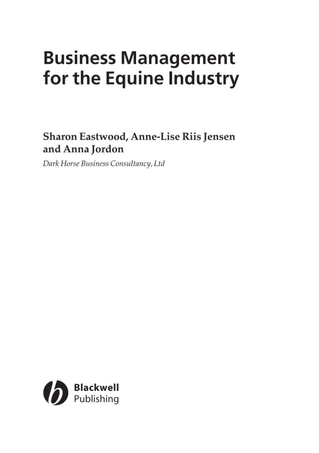 Business Management for the Equine Industry