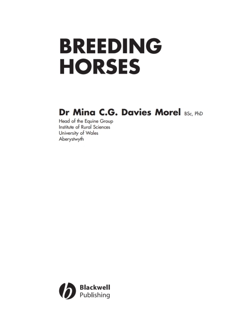 Cover image for book Breeding Horses
