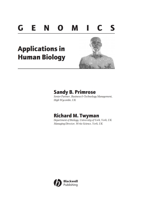 Cover image for book Genomics