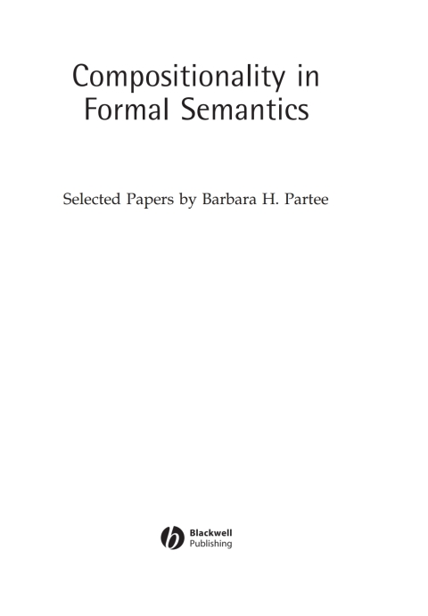 Cover image for book Compositionality in Formal Semantics