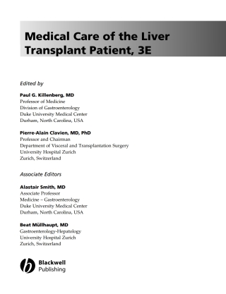 Medical Care of the Liver Transplant Patient