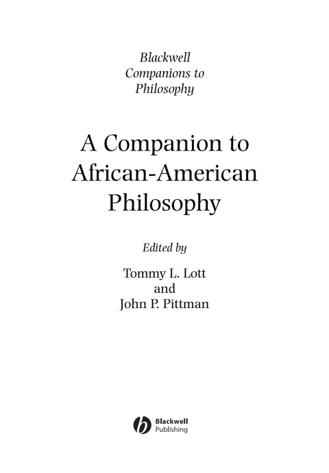 Cover image for book A Companion to African-American Philosophy