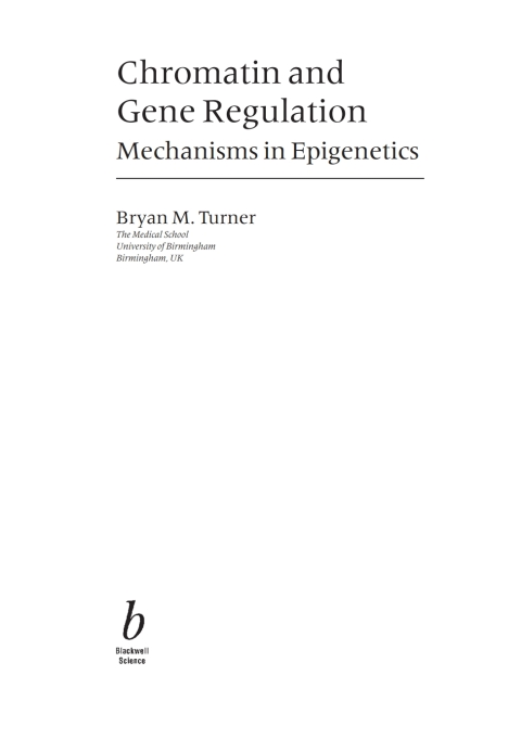 Cover image for book Chromatin and Gene Regulation