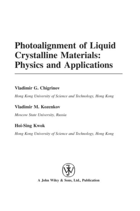 Cover image for book Photoalignment of Liquid Crystalline Materials