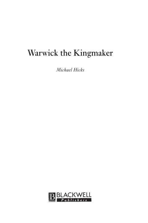 Cover image for book Warwick the Kingmaker