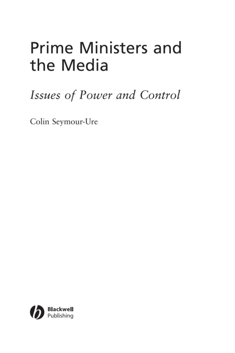 Cover image for book Prime Ministers and the Media