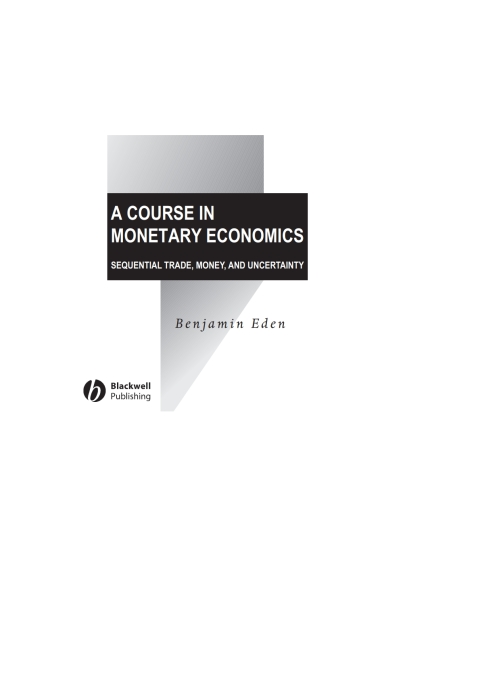 Cover image for book A Course in Monetary Economics