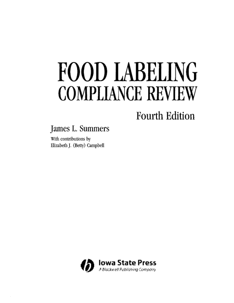Food Labeling Compliance Review 