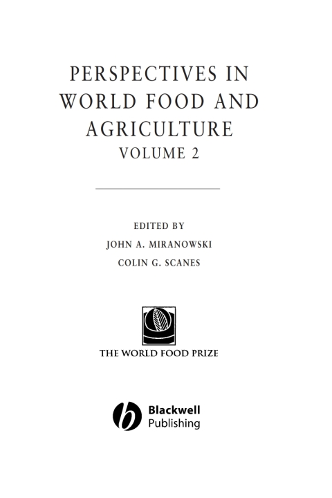 Cover image for book Perspectives in World Food and Agriculture 2004