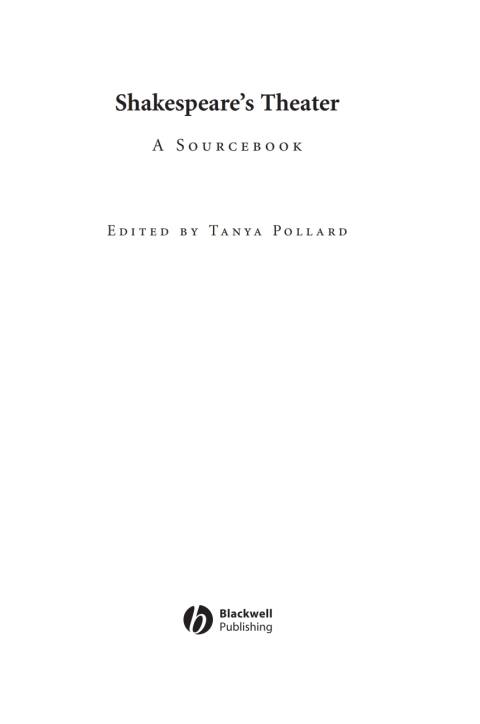 Cover image for book Shakespeare's Theater