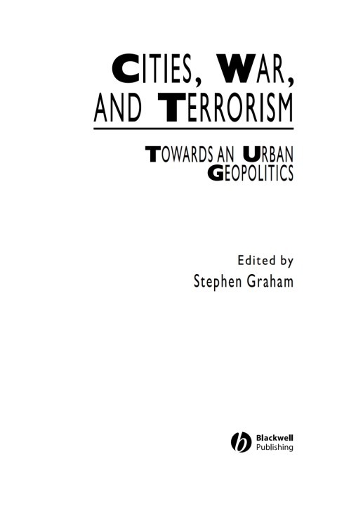 Cover image for book Cities, War, and Terrorism