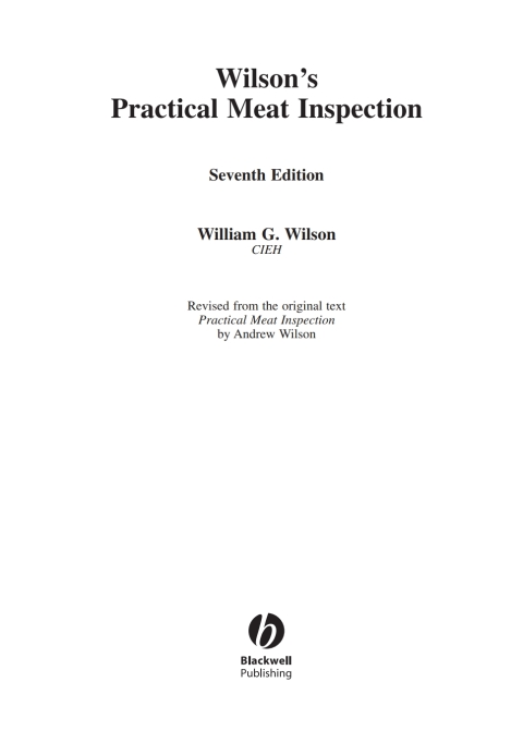 Wilson's Practical Meat Inspection 