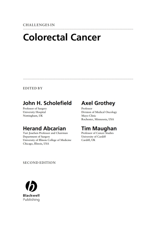 Cover image for book Challenges in Colorectal Cancer