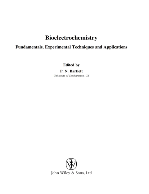 Cover image for book Bioelectrochemistry