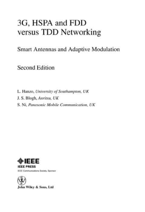 3G, HSPA and FDD versus TDD Networking 