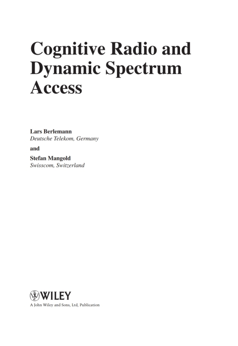 Cover image for book Cognitive Radio and Dynamic Spectrum Access