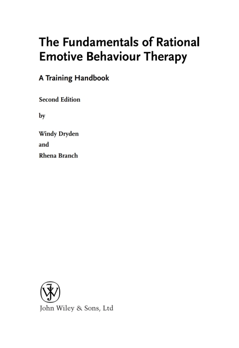 Cover image for book Fundamentals of Rational Emotive Behaviour Therapy: A Training Handbook