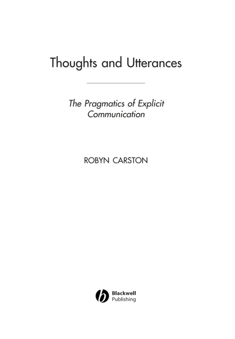 Cover image for book Thoughts and Utterances