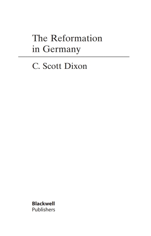 Cover image for book The Reformation in Germany