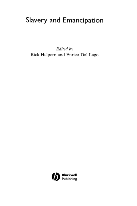 Cover image for book Slavery and Emancipation