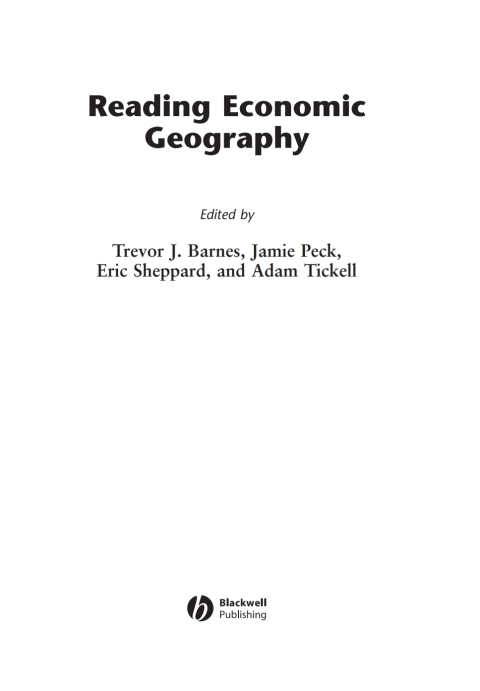 Cover image for book Reading Economic Geography