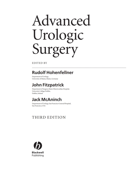 Cover image for book Advanced Urologic Surgery