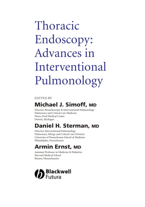 Cover image for book Thoracic Endoscopy
